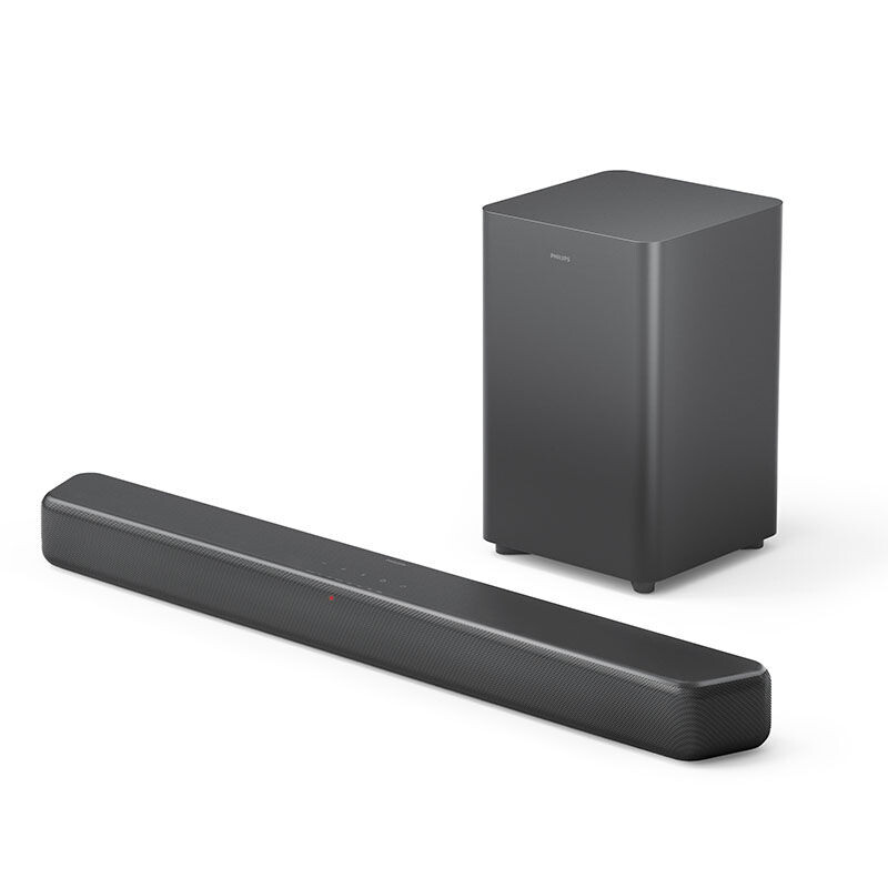 De Philips TAB5309 Soundbar met Subwoofer.
