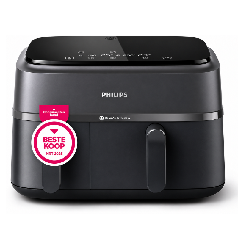 De Philips 3000-Serie XL Dubbele Airfryer volgens de consumenten bond de beste koop van maart 2025.