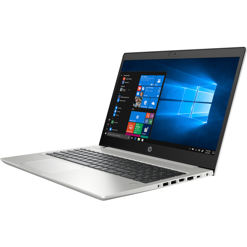 De Refurbished HP ProBook 450 G7 van de zijkant. De Refurbished HP ProBook 450 G7 van de zijkant.