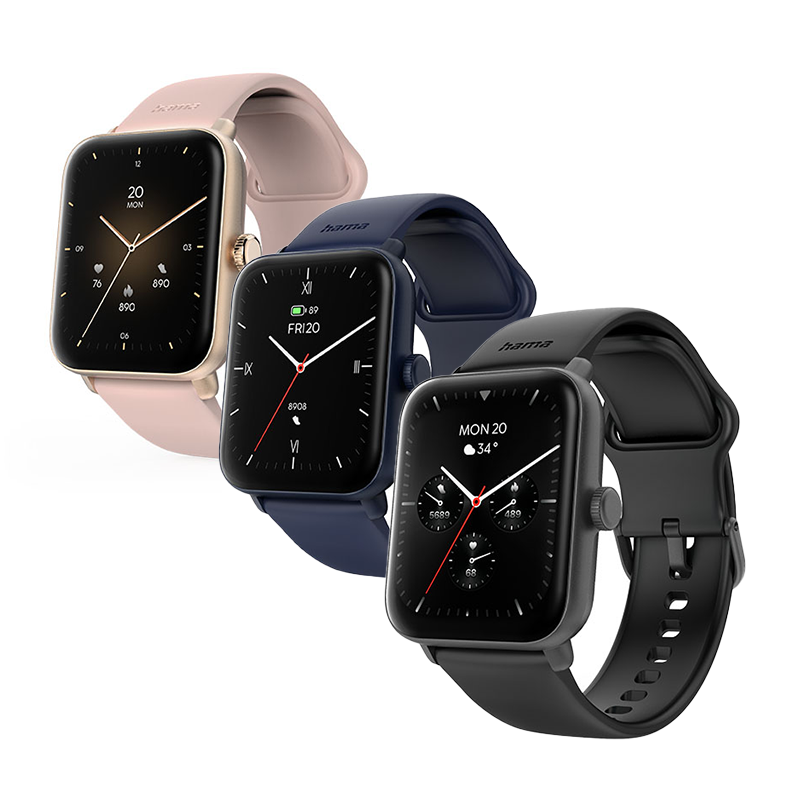 De Hama 6010 GPS Smartwatch is verkrijgbaar in 3 kleuren.